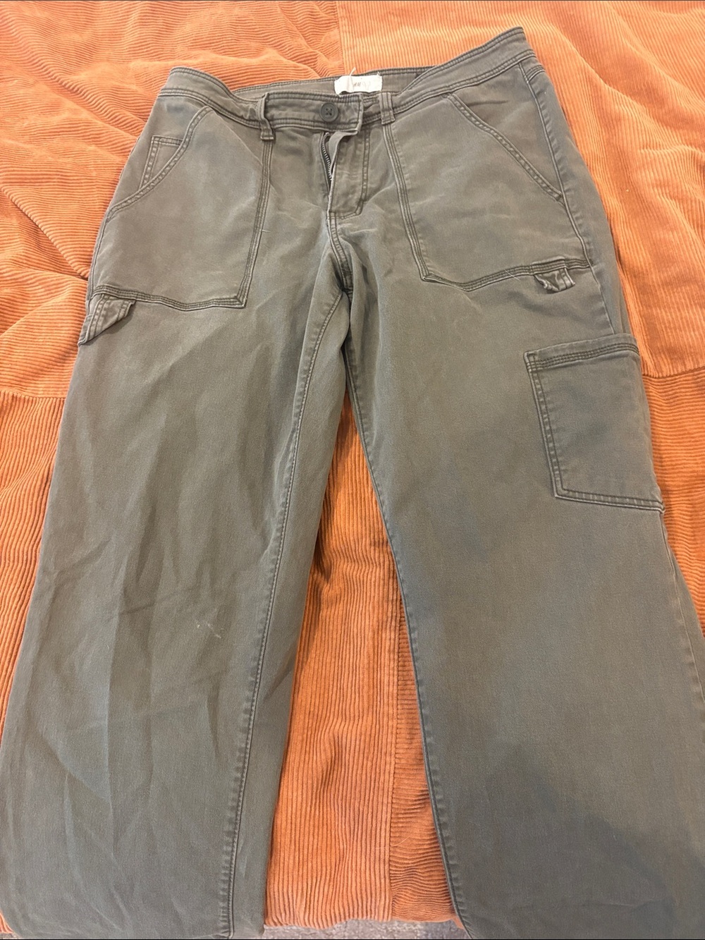 H&M Men's Olive Cargo Utility Pants